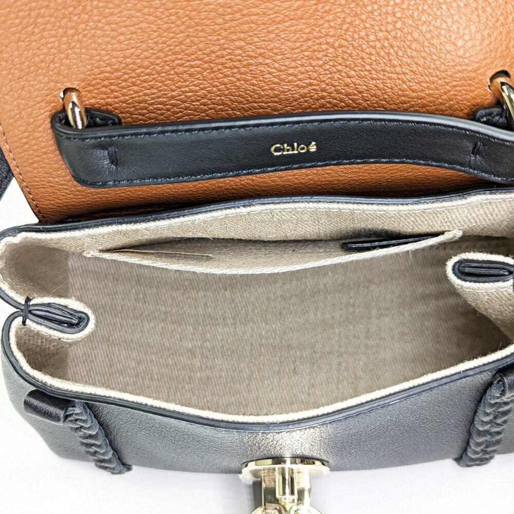 Chloe Penelope Women's Braid Detail Mini Shoulder Bag in Black (MSRP $2,090) - Picture 8 of 11